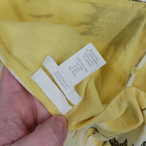 H&M Linen Blend Sunflower Print Dress - Picture 5 of 6